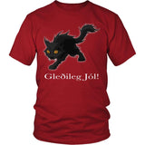 ICELAND YULE CAT T-SHIRT A0 - iceland-yule-cat-t-shirt-x1-district-unisex-red-s-shirts-1sttheworld_973