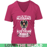 I'M HUSBAND OF AUSTRIAN N14 - im-husband-of-austrian-n14-district-womens-v-neck-dark-fuchsia-s-t-shirts-1sttheworld_366