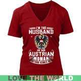 I'M HUSBAND OF AUSTRIAN N14 - im-husband-of-austrian-n14-district-womens-v-neck-red-s-t-shirts-1sttheworld_401