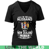I'M Husband Of New Zealand N14 - im-husband-of-new-zealand-n14-district-womens-v-neck-black-s-t-shirts-1sttheworld_782