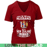 I'M Husband Of New Zealand N14 - im-husband-of-new-zealand-n14-district-womens-v-neck-red-s-t-shirts-1sttheworld_285
