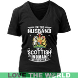 I'M HUSBAND OF SCOTTISH N14 - im-husband-of-scottish-n14-district-womens-v-neck-black-s-t-shirts-1sttheworld_130