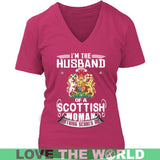 I'M HUSBAND OF SCOTTISH N14 - im-husband-of-scottish-n14-district-womens-v-neck-dark-fuchsia-s-t-shirts-1sttheworld_805