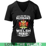 I'M HUSBAND OF WELSH N14 - im-husband-of-welsh-n14-district-womens-v-neck-black-s-t-shirts-1sttheworld_850