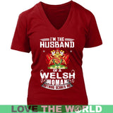 I'M HUSBAND OF WELSH N14 - im-husband-of-welsh-n14-district-womens-v-neck-red-s-t-shirts-1sttheworld_127