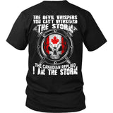 I'M THE STORM - THE CANADIAN A9 - im-the-storm-canadian-a9-district-unisex-shirt-black-s-t-shirts-1sttheworld_411