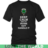 IRVINE TARTAN KEEP CALM GUY T-SHIRT DM9 - irvine-keep-calm-guy-t-shirt-dm9-district-unisex-black-s-shirts-1sttheworld_739