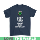 IRVINE TARTAN KEEP CALM GUY T-SHIRT DM9 - irvine-keep-calm-guy-t-shirt-dm9-gildan-mens-navy-s-shirts-1sttheworld_612