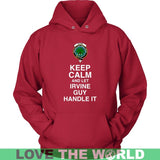 IRVINE TARTAN KEEP CALM GUY T-SHIRT DM9 - irvine-keep-calm-guy-t-shirt-dm9-unisex-hoodie-red-s-shirts-1sttheworld_700