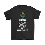 IRVINE TARTAN KEEP CALM GUY T-SHIRT DM9 - irvine-tartan-keep-calm-guy-t-shirt-dm9-gildan-mens-black-s-shirts-1sttheworld_926