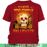 IT'S NEVER TOO EARLY FOR HALLOWEEN G8 - its-never-too-early-for-halloween-g8-district-youth-shirt-red-xs-t-shirts-1sttheworld_788