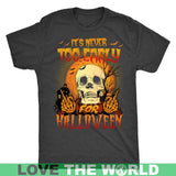 IT'S NEVER TOO EARLY FOR HALLOWEEN G8 - its-never-too-early-for-halloween-g8-next-level-mens-triblend-vintage-black-s-t-shirts-1sttheworld_519