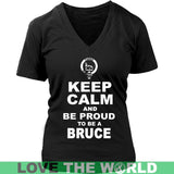 Bruce T-Shirt - Keep Calm And Be Proud NN5 - keep-calm-and-be-proud-bruce-n7-district-womens-v-neck-black-s-t-shirts-1sttheworld_645