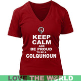 Colquhoun T-Shirt - Keep Calm And Be Proud NN5 - keep-calm-and-be-proud-colquhoun-n7-district-womens-v-neck-red-s-t-shirts-1sttheworld_444