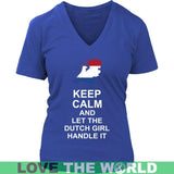 Keep Calm Dutch Girl - BN - keep-calm-dutch-girl-bn-district-womens-v-neck-royal-blue-s-t-shirts-1sttheworld_352
