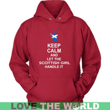 KEEP CALM SCOTTISH GIRL - keep-calm-scottish-girl-unisex-hoodie-red-s-t-shirts-1sttheworld_969
