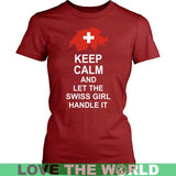 KEEP CALM SWISS GIRL 3 - keep-calm-swiss-girl-3-district-womens-shirt-red-xs-t-shirts-1sttheworld_840