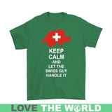 Keep Calm Swiss Guy - BN - keep-calm-swiss-guy-bn-gildan-mens-t-shirt-irish-green-s-shirts-1sttheworld_991