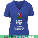 KEEP CALM WELSH GIRL - keep-calm-welsh-girl-district-womens-v-neck-royal-blue-s-t-shirts-1sttheworld_648