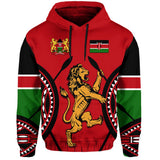 Kenya Lion Hoodie Maasai Shield K4 - kenya-hoodie-mk-2