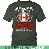 LET'S JUST GO TO CANADA T-SHIRT H4 - lets-just-go-to-canada-t-shirt-h4-district-unisex-olive-s-shirts-1sttheworld_259