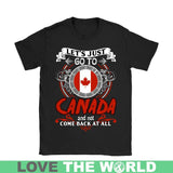 LET'S JUST GO TO CANADA T-SHIRT H4 - lets-just-go-to-canada-t-shirt-h4-gildan-womens-black-s-shirts-1sttheworld_164