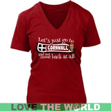 Let's Just Go To Cornwall T-shirt K5 - lets-just-go-to-cornwall-c1-district-womens-v-neck-red-s-t-shirts-1sttheworld_587