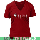 MACDOUGALL IN MY HEARTBEAT N9 - macdougall-in-my-heartbeat-n9-district-womens-v-neck-red-s-t-shirts-1sttheworld_747