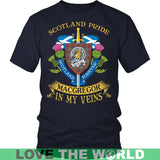 MACGREGOR TARTAN IN MY VEINS T-SHIRT C6 - macgregor-tartan-in-my-veins-t-shirt-c6-district-unisex-navy-s-shirts-1sttheworld_273