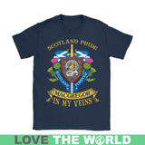 MACGREGOR TARTAN IN MY VEINS T-SHIRT C6 - macgregor-tartan-in-my-veins-t-shirt-c6-gildan-womens-navy-s-shirts-1sttheworld_353