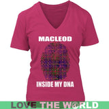 Macleod Tartan T-Shirt - Indside My DNA NN5 - macleod-inside-my-dna-n4-district-womens-v-neck-dark-fuchsia-s-t-shirts-1sttheworld_428