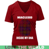 Macleod Tartan T-Shirt - Indside My DNA NN5 - macleod-inside-my-dna-n4-district-womens-v-neck-red-s-t-shirts-1sttheworld_534