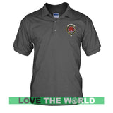 Tartan Polo Shirt - Macnaughten Badge (Men's) A9 - macnaughten-badge-tartan-mens-polo-t-shirt-a9-charcoal-s-shirts-1sttheworld_431