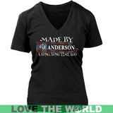 Anderson Tartan T-Shirt - A Long Time Ago NN5 - made-by-anderson-a-long-time-ago-n5-district-womens-v-neck-black-s-t-shirts-1sttheworld_155