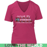 Anderson Tartan T-Shirt - A Long Time Ago NN5 - made-by-anderson-a-long-time-ago-n5-district-womens-v-neck-dark-fuchsia-s-t-shirts-1sttheworld_220