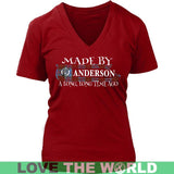 Anderson Tartan T-Shirt - A Long Time Ago NN5 - made-by-anderson-a-long-time-ago-n5-district-womens-v-neck-red-s-t-shirts-1sttheworld_553