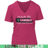 Cameron Tartan T-Shirt - A Long Time Ago NN5 - made-by-cameron-a-long-time-ago-n5-district-womens-v-neck-dark-fuchsia-s-t-shirts-1sttheworld_306