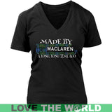 Maclaren Tartan T-Shirt - A Long Time Ago NN5 - made-by-maclaren-a-long-time-ago-n5-district-womens-v-neck-black-s-t-shirts-1sttheworld_799
