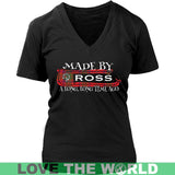 Ross Tartan T-Shirt - A Long Time Ago NN5 - made-by-ross-a-long-time-ago-n5-district-womens-v-neck-black-s-t-shirts-1sttheworld_747