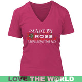 Ross Tartan T-Shirt - A Long Time Ago NN5 - made-by-ross-a-long-time-ago-n5-district-womens-v-neck-dark-fuchsia-s-t-shirts-1sttheworld_157