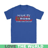 Ross Tartan T-Shirt - A Long Time Ago NN5 - made-by-ross-a-long-time-ago-n5-gildan-womens-t-shirt-royal-blue-s-shirts-1sttheworld_648