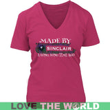 Sinclair Tartan T-Shirt - A Long Time Ago NN5 - made-by-sinclair-a-long-time-ago-n5-district-womens-v-neck-dark-fuchsia-s-t-shirts-1sttheworld_671