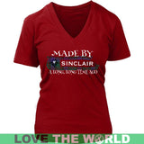 Sinclair Tartan T-Shirt - A Long Time Ago NN5 - made-by-sinclair-a-long-time-ago-n5-district-womens-v-neck-red-s-t-shirts-1sttheworld_434