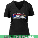MADE IN AUSTRALIA A LONG, LONG TIME AGO H21 - made-in-australia-a-long-time-ago-na4-district-womens-v-neck-black-s-t-shirts-1sttheworld_915