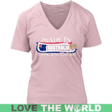 MADE IN AUSTRALIA A LONG, LONG TIME AGO H21 - made-in-australia-a-long-time-ago-na4-district-womens-v-neck-pink-s-t-shirts-1sttheworld_271