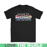 MADE IN THE NETHERLANDS A LONG, LONG TIME AGO 8 - made-in-the-netherlands-a-long-time-ago-8-gildan-womens-t-shirt-black-s-shirts-1sttheworld_737