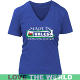 MADE IN WALES A LONG, LONG TIME AGO 8 - made-in-wales-a-long-time-ago-8-district-womens-v-neck-royal-blue-s-t-shirts-1sttheworld_777