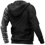 Maori Style Tattoo Pullover Hoodie - White A7 - maoriii111