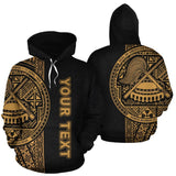 American Samoa Polynesian Personalised Custom Hoodie - Yellow Line - BN11 - mockup_yellow