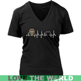 MURRAY IN MY HEARTBEAT N9 - murray-in-my-heartbeat-n9-district-womens-v-neck-black-s-t-shirts-1sttheworld_594